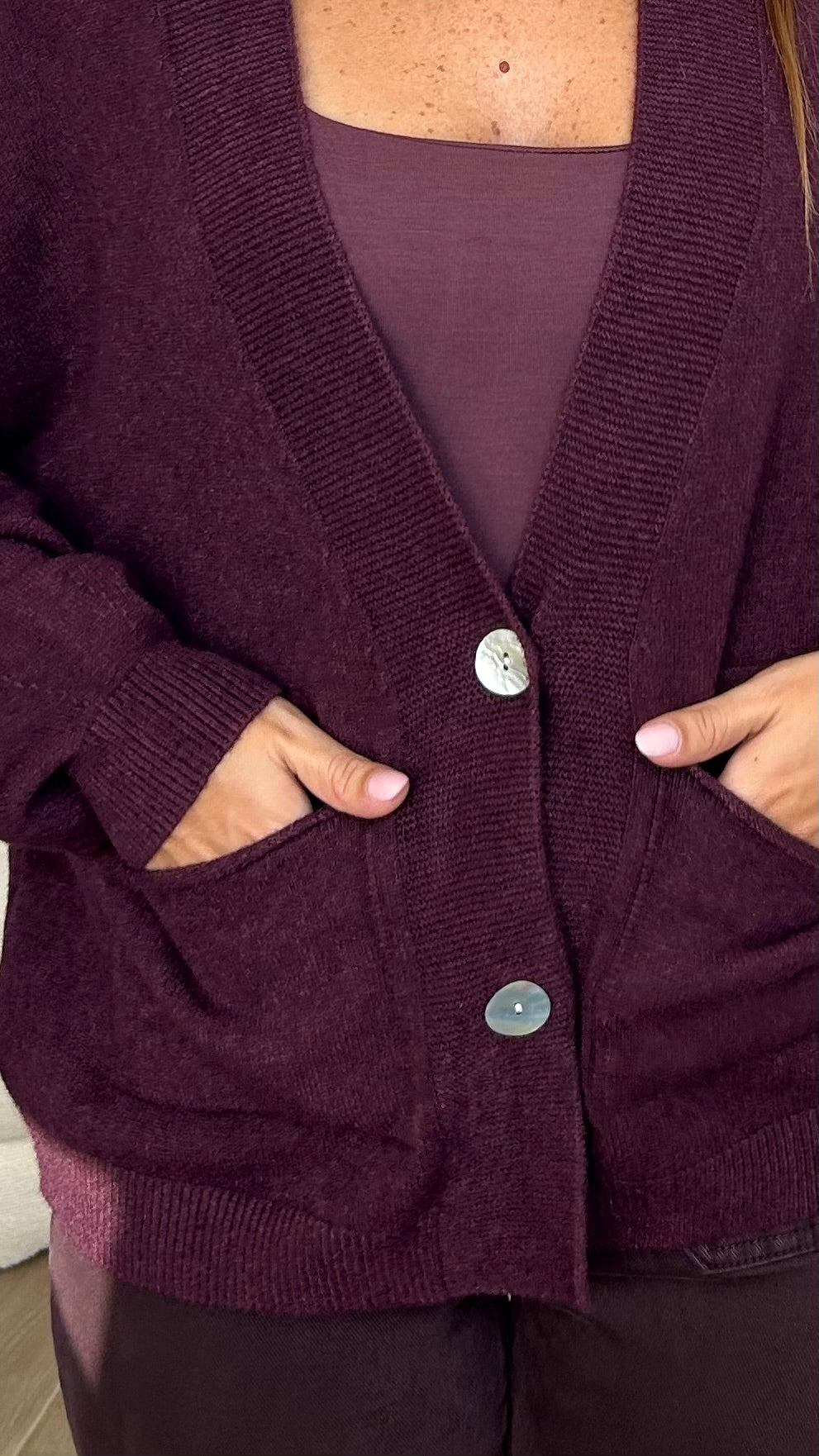 Cardigan tasche over