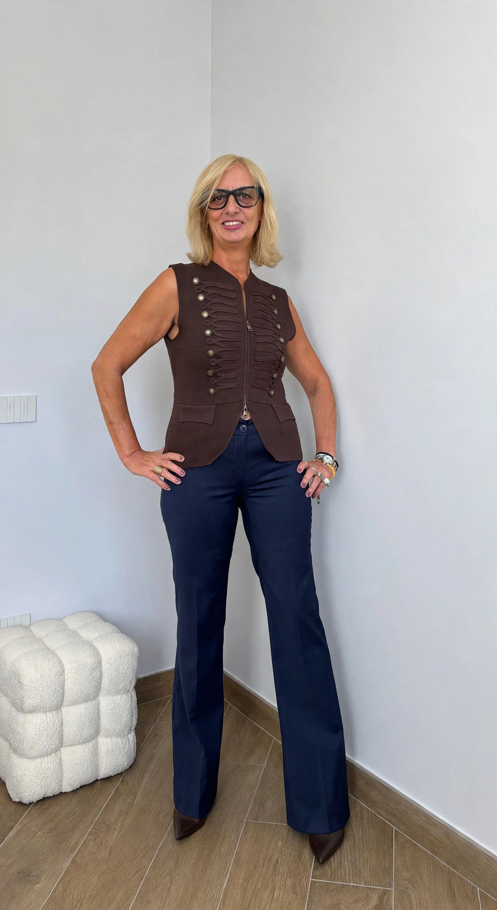 Pantalone zampa sartoriale