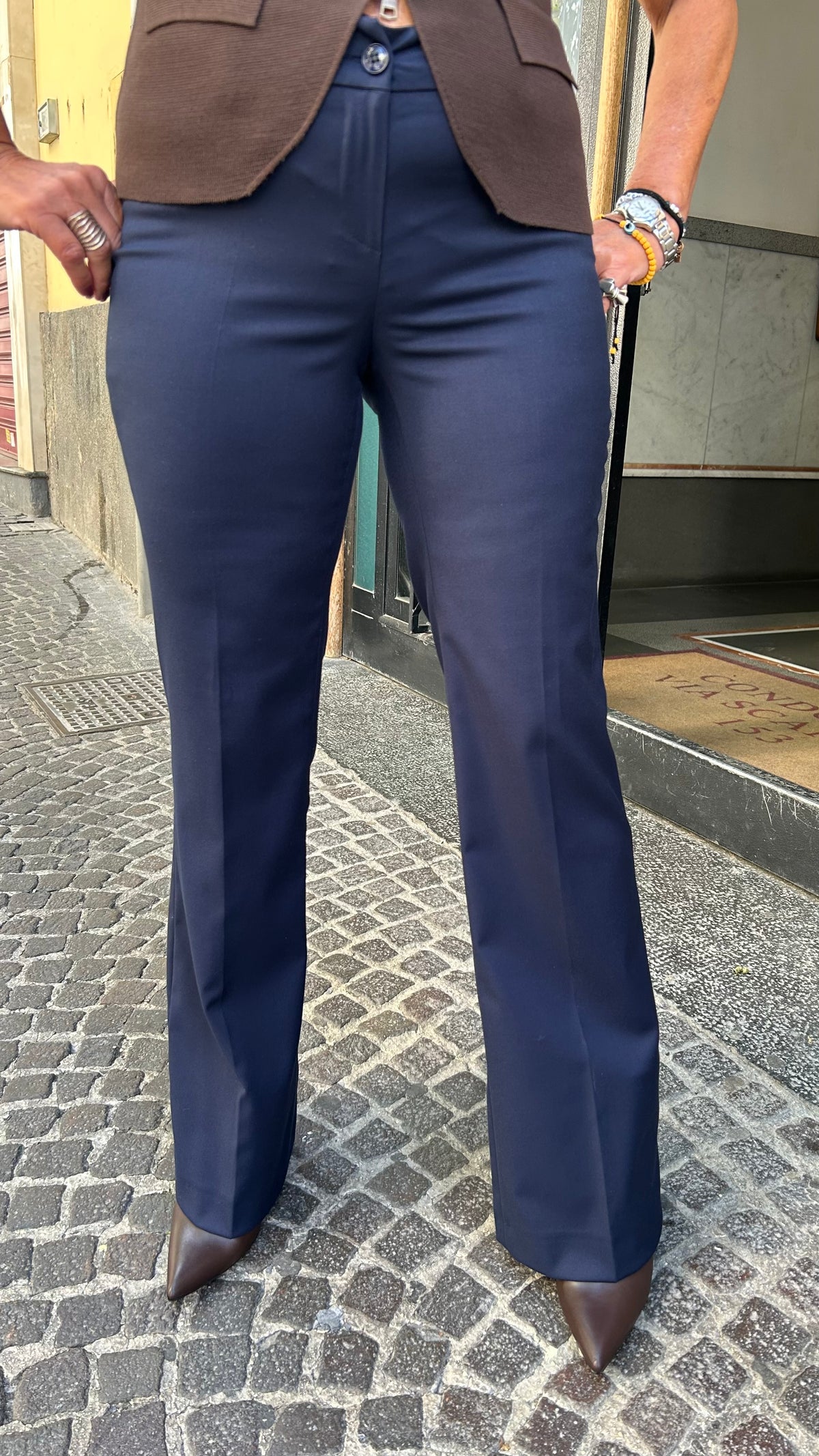 Pantalone zampa sartoriale