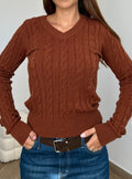 Pullover trecce lurex