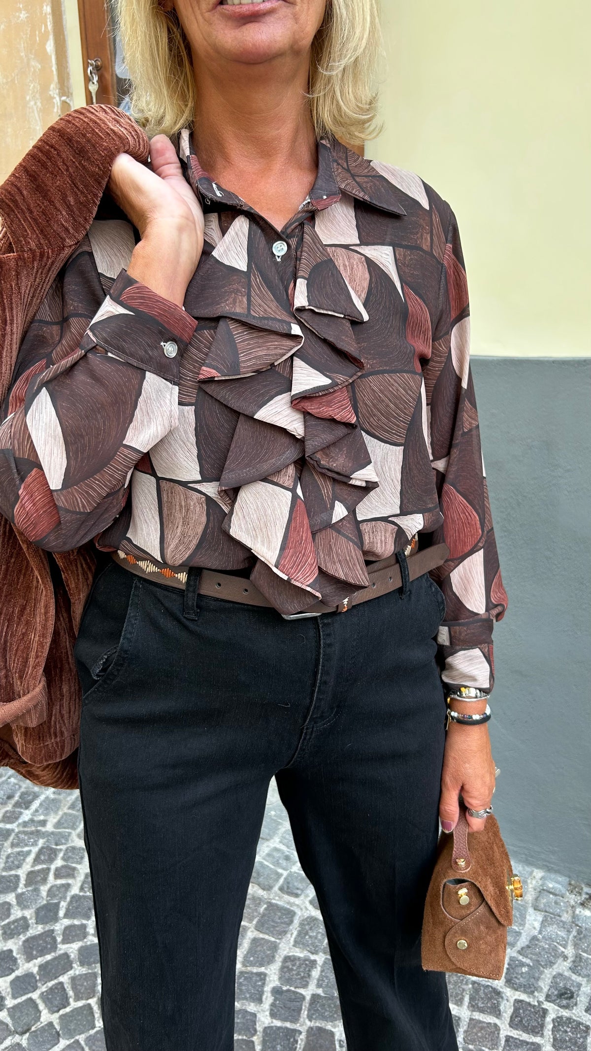 Camicia rouche rombi