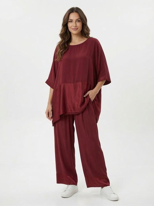 Pantalone crep raso