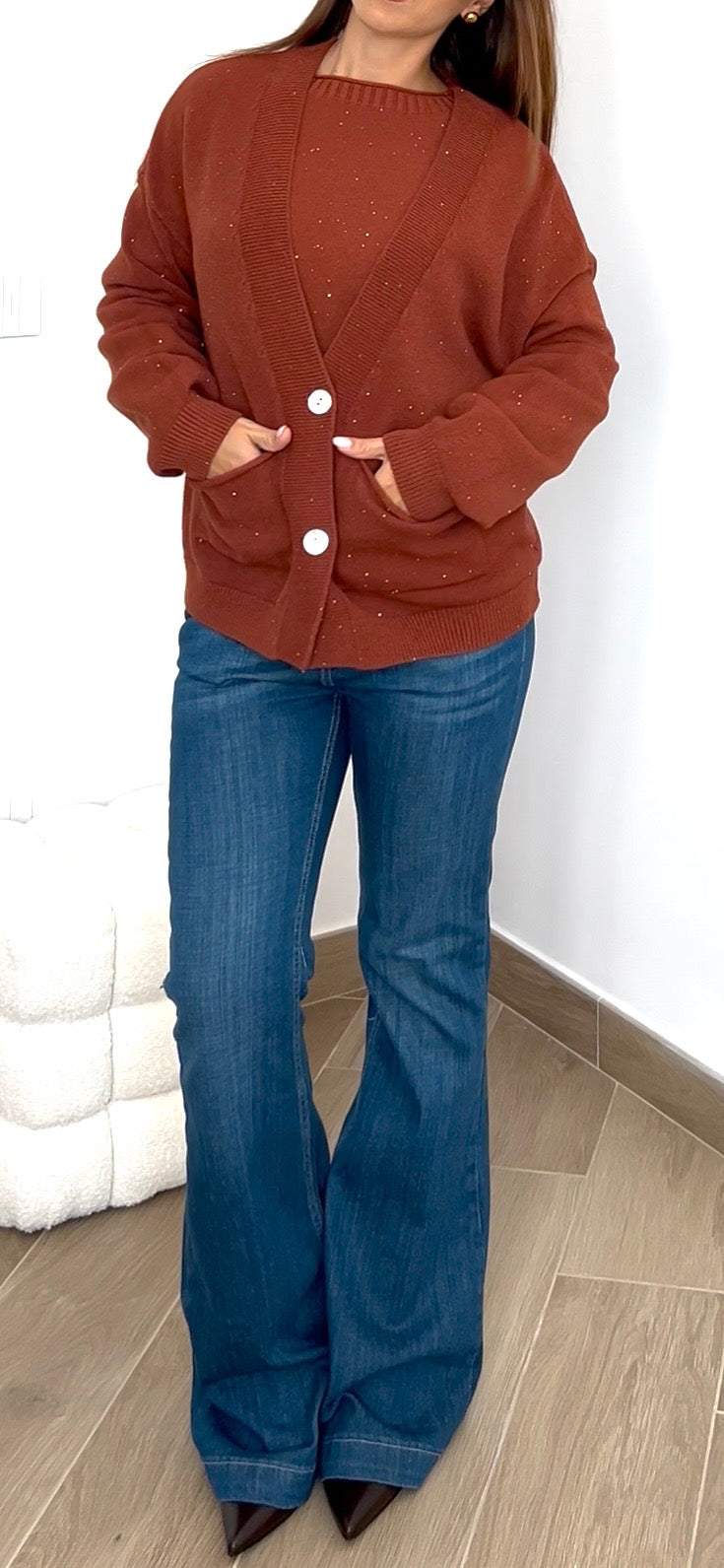 Cardigan luce tasche